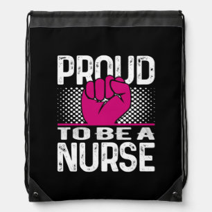 Nurse Gift   Proud To Be A Nurse Drawstring Bag