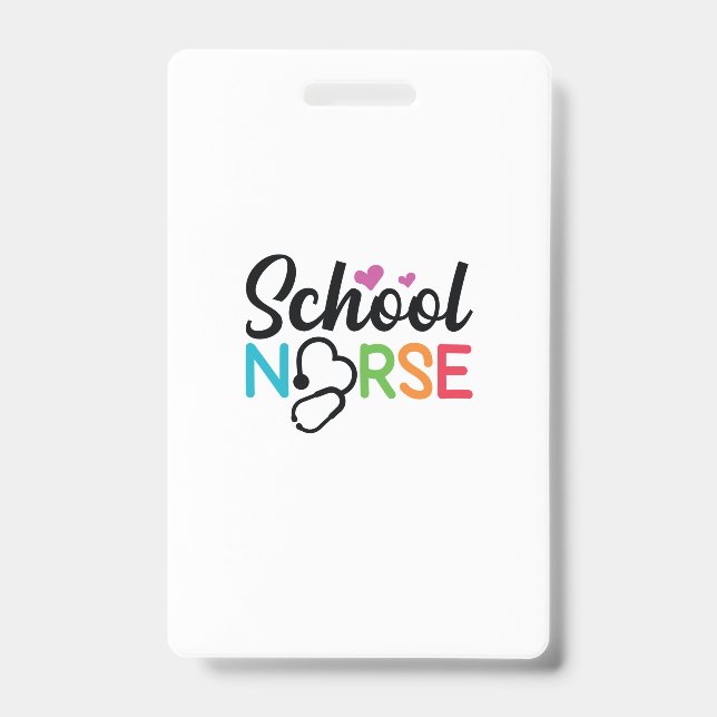 Nurse Gift School Nurse Badge (Front)
