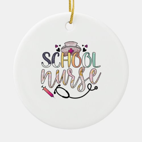 Nurse Gift  School Nurse Ceramic Ornament