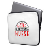 Nurse Gift | She Believed She Could Change Laptop Sleeve (Front Left)