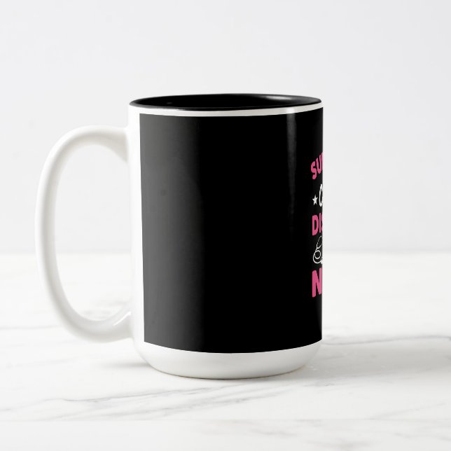 Nurse Gift | Super Mom Cleverly Disguised Two-Tone Coffee Mug (Left)