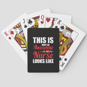 Nurse Gift   This Is What An Awesome Nurse Poker Cards