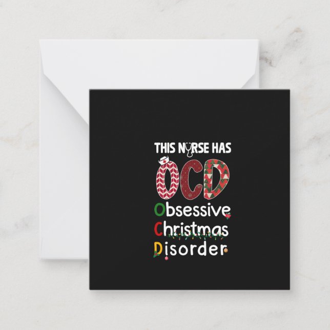 Nurse Gift This Nurse Has OCD Note Card (Front)