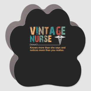 Nurse Gift   Vintage Nurse Meaningful Gift Car Magnet