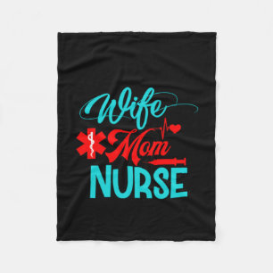 Nurse Gift Wife Mom Nurse Fleece Blanket