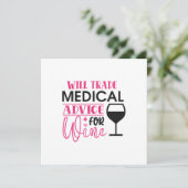 Nurse Gift Will Trade Medical Advice For Wine Invitation (Standing Front)