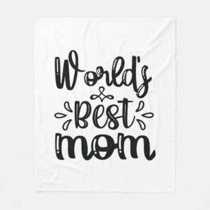 Nurse Gift World's Best Mom Fleece Blanket