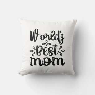 Nurse Gift World's Best Mom Throw Pillow