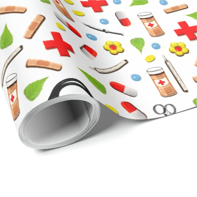 Nurse Gift Wrapping Paper (Roll Corner)