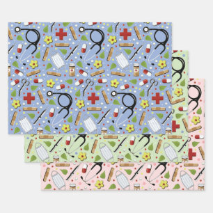 Nurse Gift Wrapping Paper Sheets