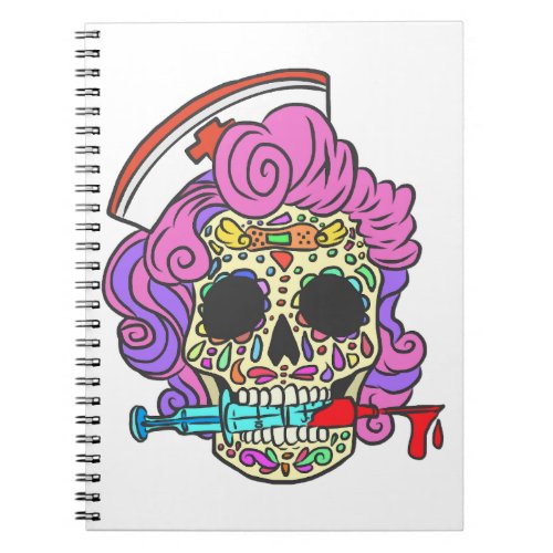 Nurse Gifts For Nursing Student Sugar Skull Nurse Notebook