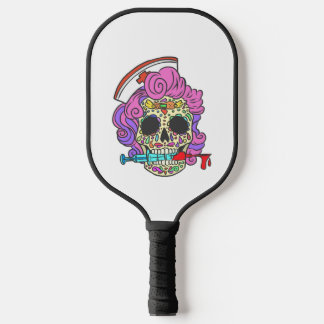 Nurse Gifts For Nursing Student Sugar Skull Nurse Pickleball Paddle