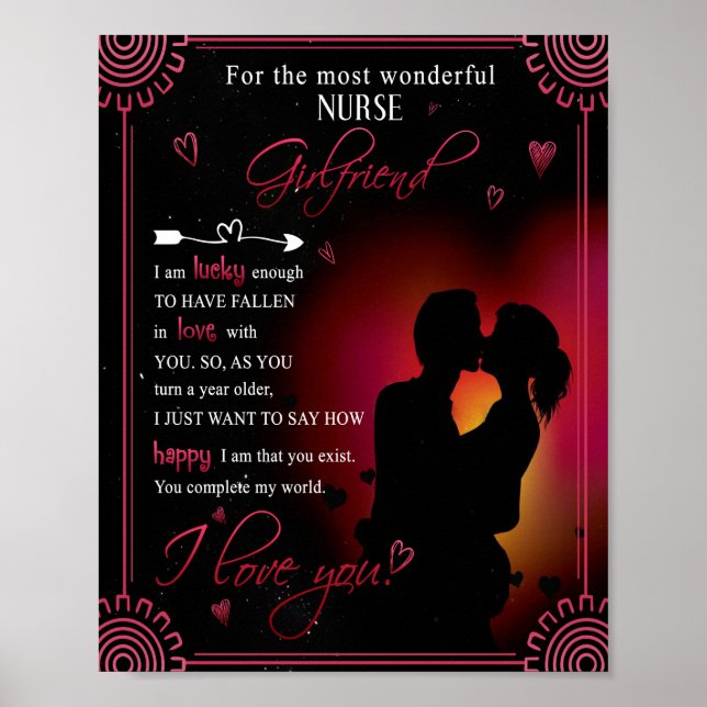 Nurse Girlfriend Gift | From Boyfriend Valentine Poster (Front)