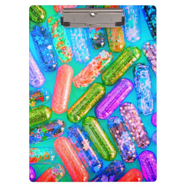 Nurse glitter medication clipboard (Front)