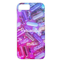 Nurse glitter medication pill purple pink cute