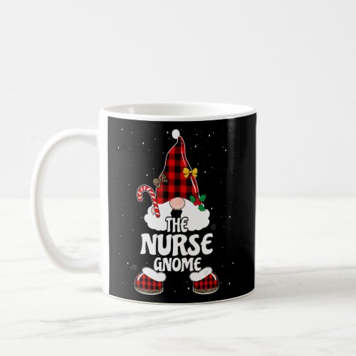 Nurse Gnome Buffalo Plaid Matching Family Christma Coffee Mug