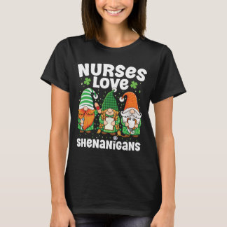 Nurse Gnome St Patricks Day Medical Syringe T-Shirt