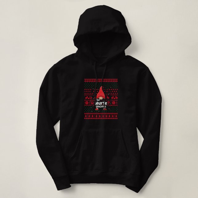 Nurse Gnome Ugly Christmas Shirt Nurse Xmas Gift T (Design Front)