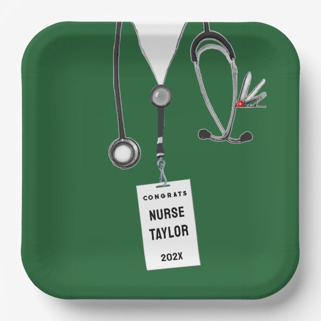 Nurse Grad 2026 Party Paper Plates (Front)