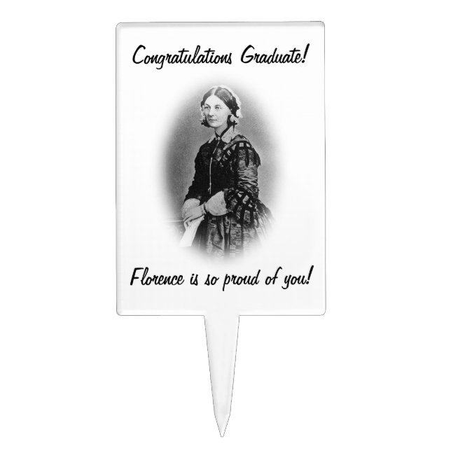Nurse Grad Congratulations!-Florence Nightingale Cake Topper (Front)