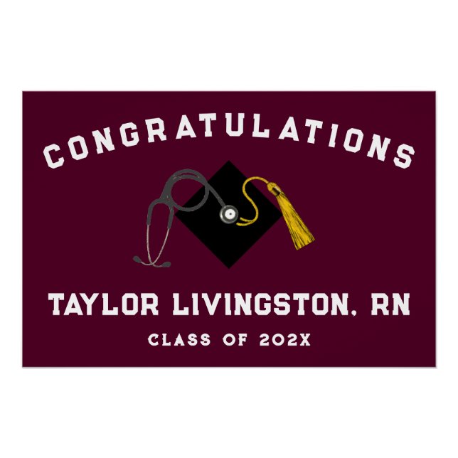 Nurse Grad Nursing School Poster (Front)