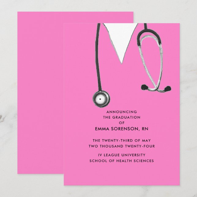 Nurse Graduation Announcement (Front/Back)