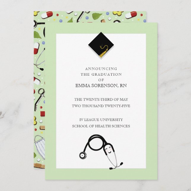 Nurse Graduation Announcement (Front/Back)