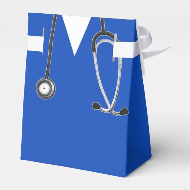 Nurse graduation blue favor box (Back Side)