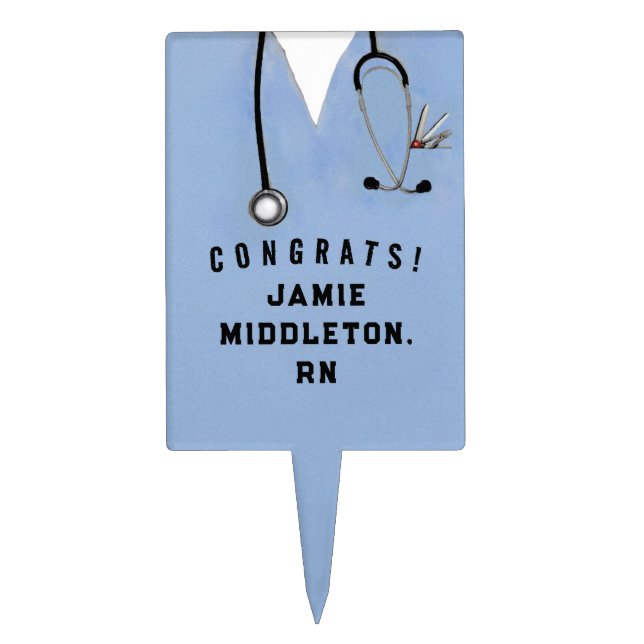 Nurse Graduation Cake Topper (Front)