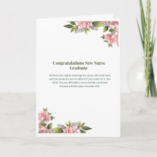 Nurse Graduation Card — Congratulations New Nurse