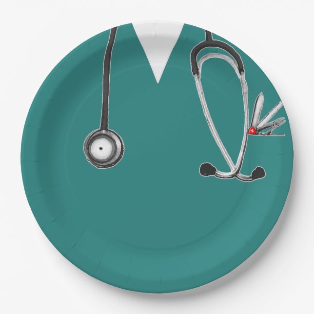 Nurse Graduation Celebration Paper Plates (Front)