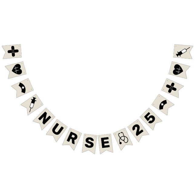 Nurse Graduation Celebration Party 2025 Burlap Bunting Flags (All)