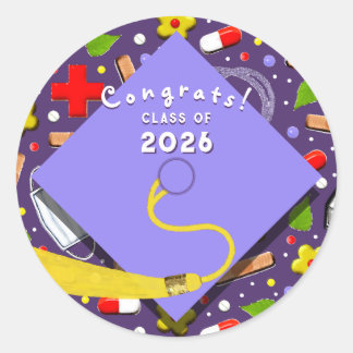 Nurse Graduation Classic Round Sticker