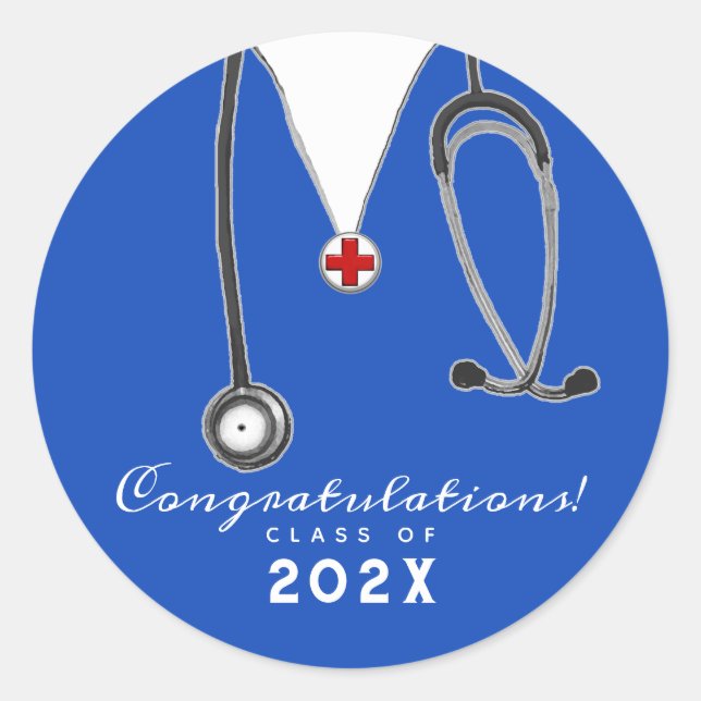 Nurse Graduation Classic Round Sticker (Front)
