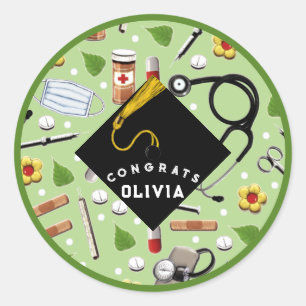 Nurse Graduation Classic Round Sticker