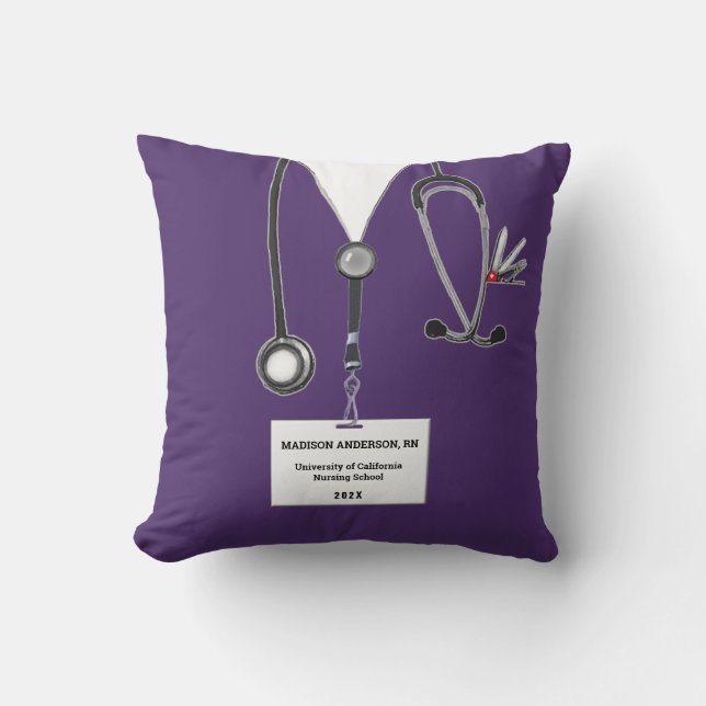 Nurse Graduation Collectible Throw Pillow (Front)