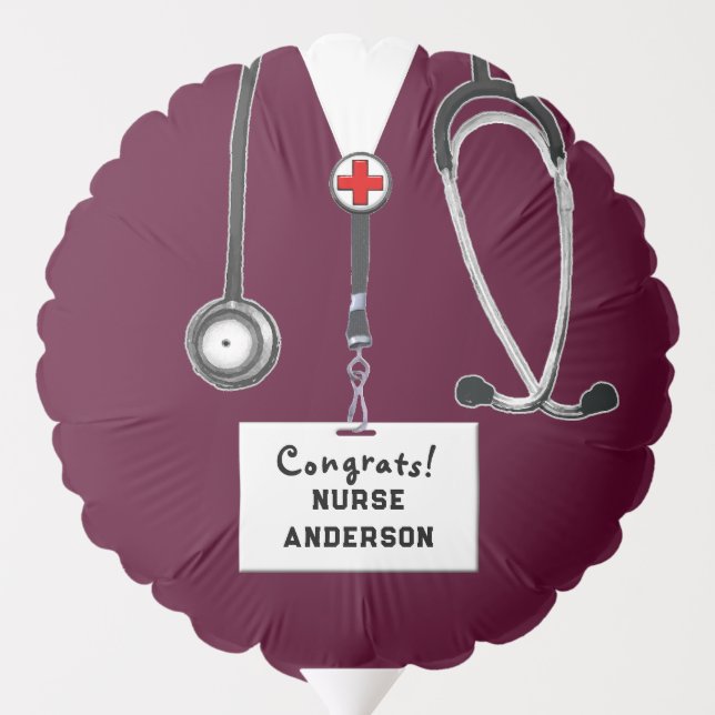 Nurse Graduation Congrats Balloon (Back)