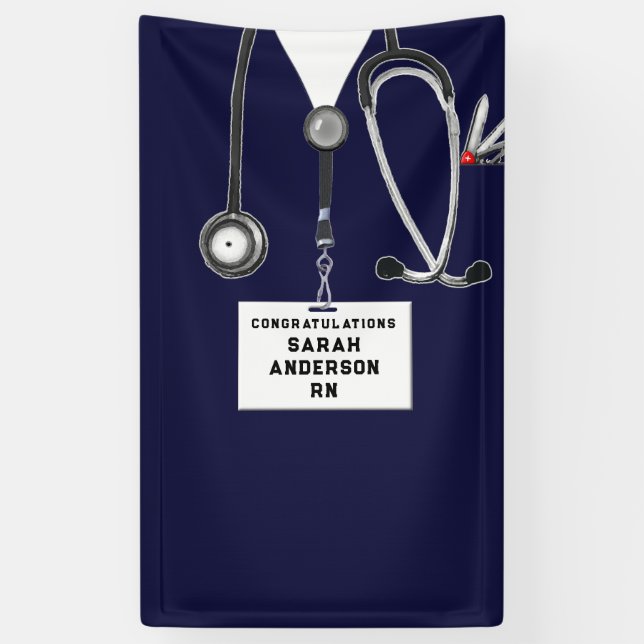 Nurse Graduation Congrats Banner (Vertical)