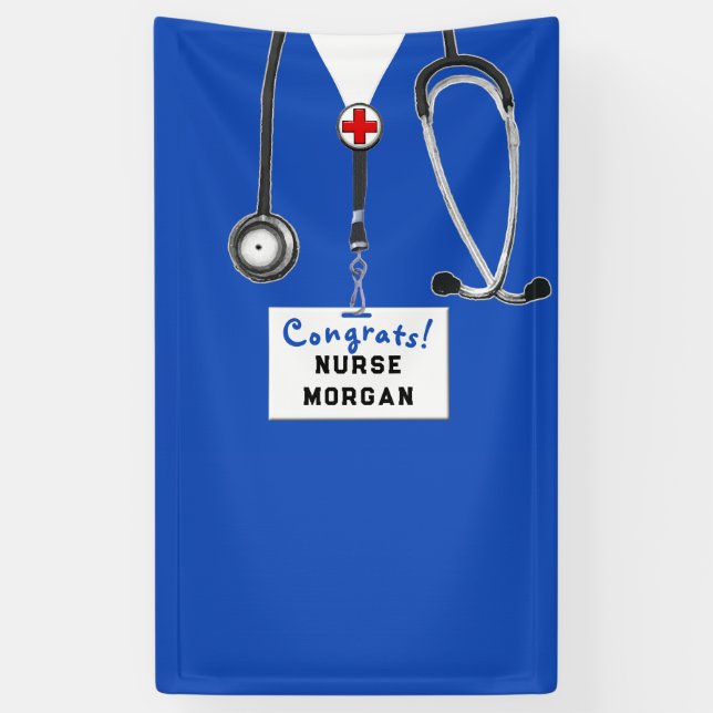 Nurse Graduation Congrats Banner (Vertical)
