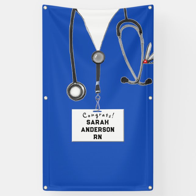 Nurse Graduation Congrats Banner (Vertical)