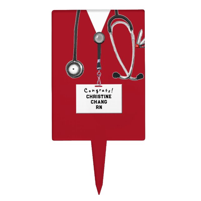 Nurse Graduation Congrats Cake Topper (Front)