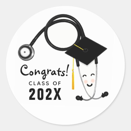 Nurse Graduation Congrats Classic Round Sticker