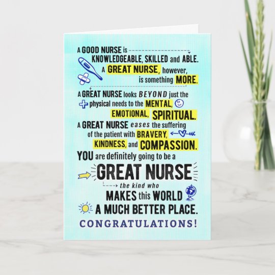 Nurse Graduation Congratulations Card 