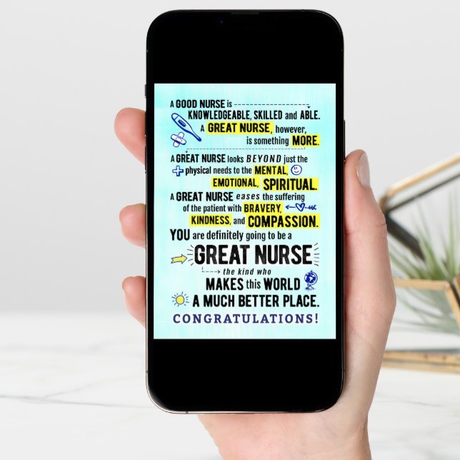 Nurse Graduation Congratulations Card (Front Digital)