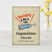 Nurse graduation congratulations humorous card (Yellow Flower)