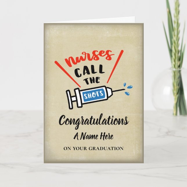 Nurse graduation congratulations humorous card (Front)