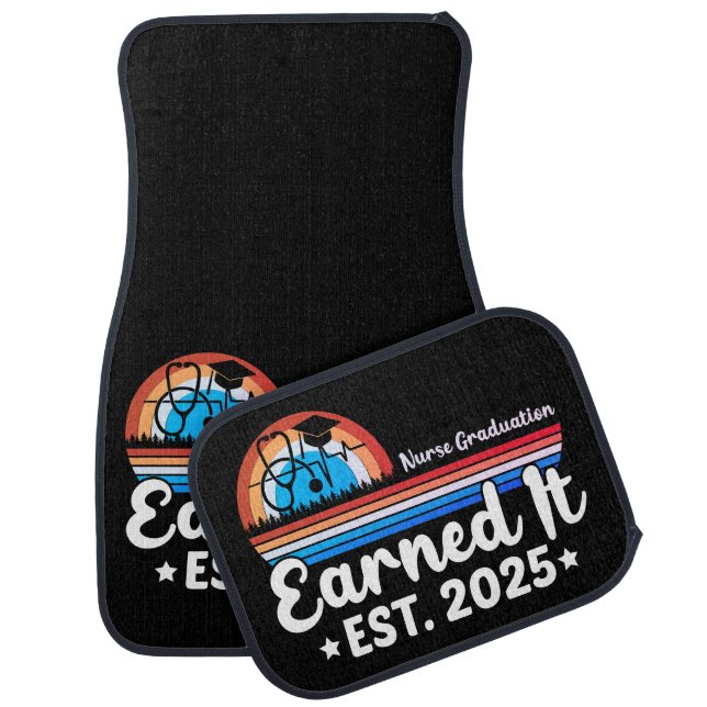 Nurse Graduation: Earned It 2025 Car Floor Mat (Set)