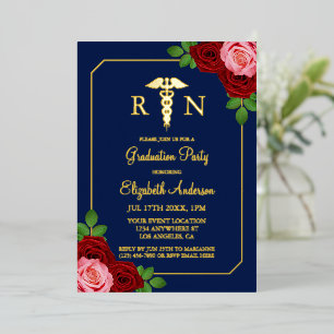 Nurse Graduation Foil Invitation
