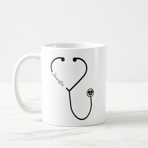 Nurse Graduation Gift Custom Name Stethoscope Coffee Mug