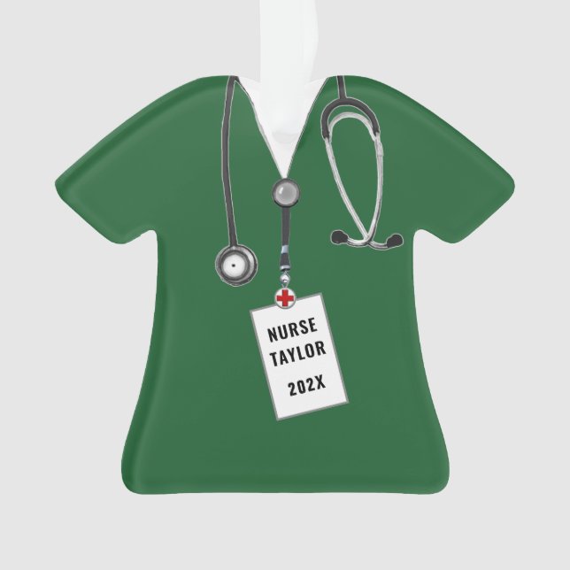 Nurse Graduation Gift Ornament (Front)